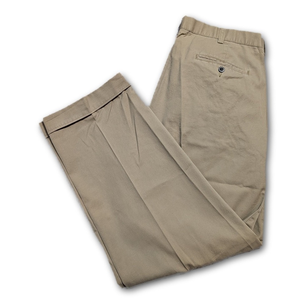 Polo Ralph Lauren Mens Pants Hammond Pant Tan 35x30 Pleated VTG Chino Regular